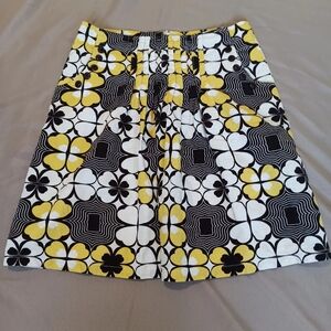 Floral Black and Yellow Women's Skirt 15Waist